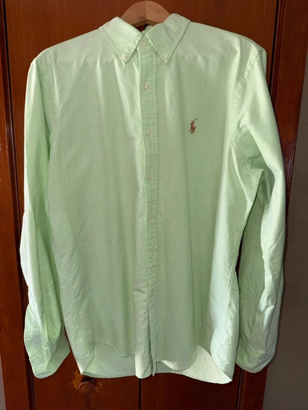 Ralph Lauren Light Green Button-Down Oxford Shirt - Picture 4 of 5